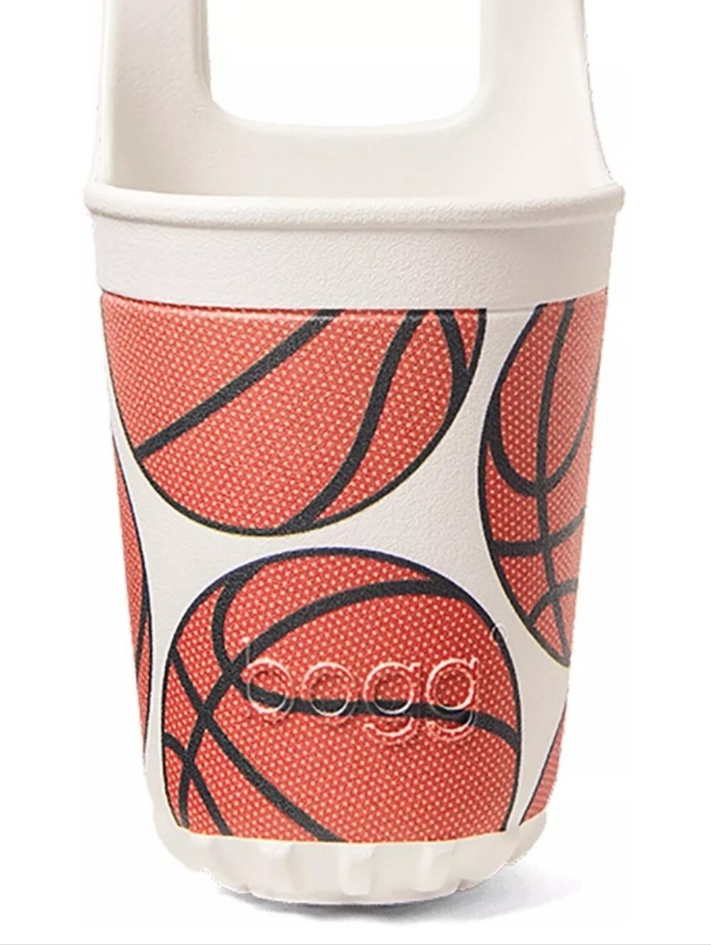Bogg Bevy Basketball Print Cup Holder - White/Orange